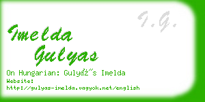 imelda gulyas business card